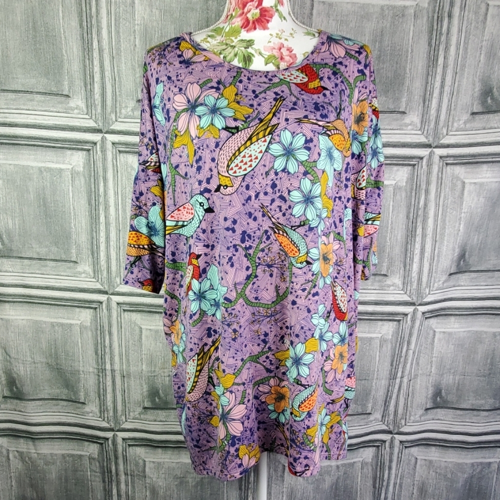 LuLaRoe bird and Floral Irma (L)